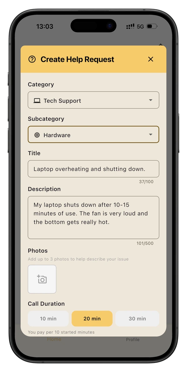 HelpingHands app