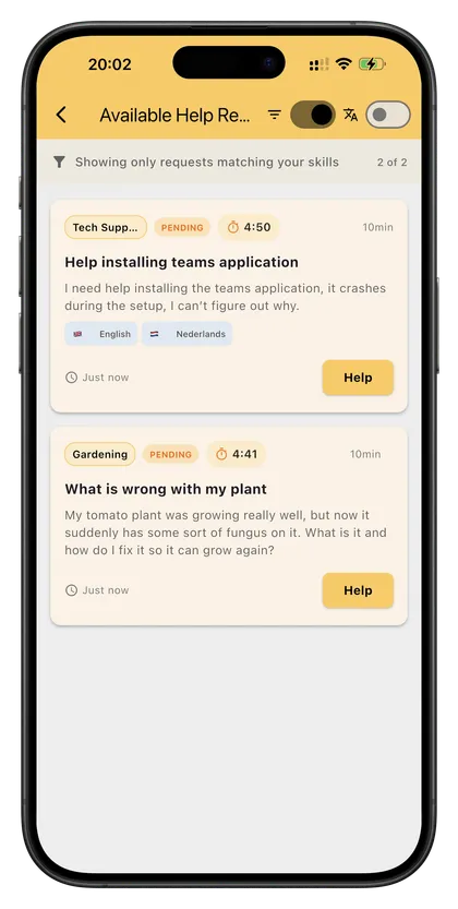 Respond to matching requests